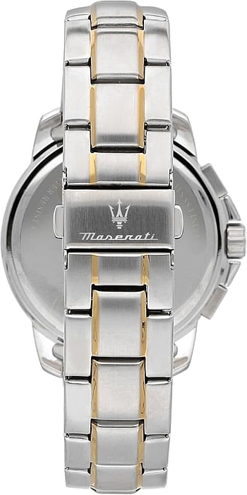 Maserati Watch Successo 44mm Chr Blue Dial Br Ss+yg Men's Watch